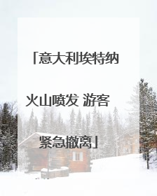 意大利埃特纳火山喷发 游客紧急撤离
